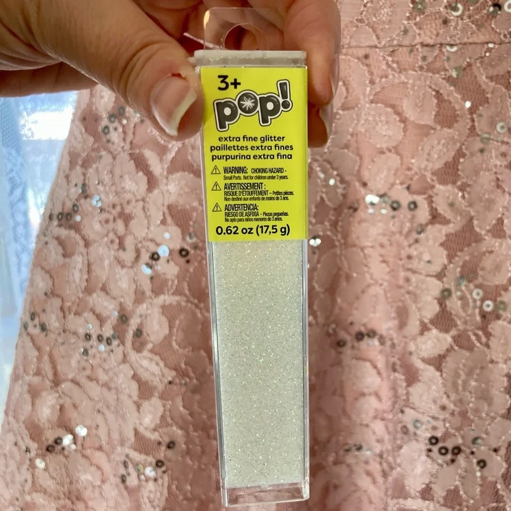 Pop Extra Fine Blue, Silver, Gold, White and Red Glitter .75 oz New!